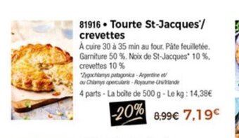Thiriet Tourte St-Jacques offre