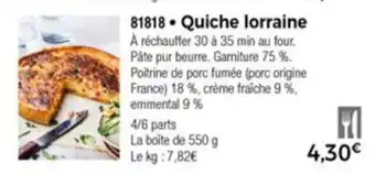 Thiriet Quiche Lorraine offre