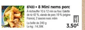 Thiriet 8 Mini Nems Porc offre