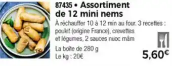 Thiriet Assortiment de 12 Mini Nems offre
