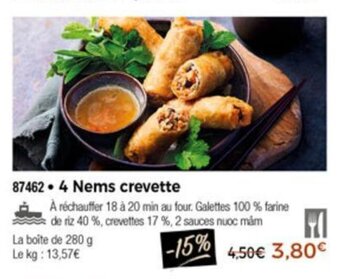 Thiriet 4 Nems Crevette offre