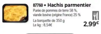 Thiriet Hachis Parmentier offre
