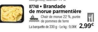 Thiriet Brandade de Morue Parmentière offre