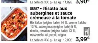Thiriet Risotto Uax Aubergines Et Sauce offre