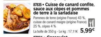 Thiriet Cuisse de Canard Confite offre
