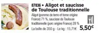 Thiriet Aligot Et Saucisse offre