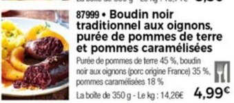 Thiriet Boudin Noir Traditionnel Aux Oignons offre