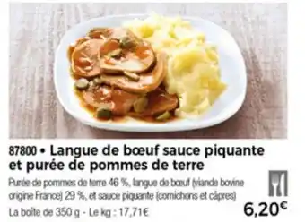 Thiriet Langue de Bœuf Sauce Piquante offre