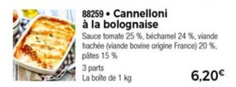 Thiriet Cannelloni à La Bolognaise offre