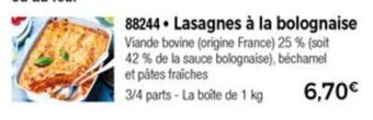 Thiriet Lasagnes à La Bolognaise offre
