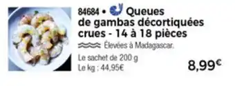 Queues de Gambas Décortiquées