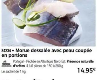 Thiriet Morue Dessalée Avec Peau Coupée offre
