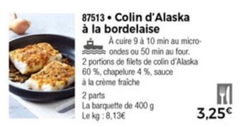 Thiriet Colin d'Alaska offre