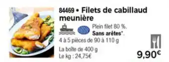 Thiriet Filets de cabillaud meumiere offre