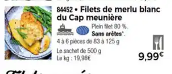 Filets de meriu blanc du cap meuniere