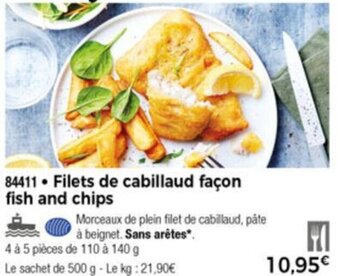 Thiriet Filets de cabillaud facon fish and chips offre