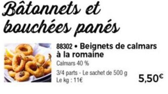 Thiriet beignets de calmars â la romaine offre