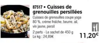 Thiriet Cuisses de grenouilles persillees offre