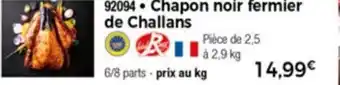 Thiriet Chapon noir fermier de challans offre