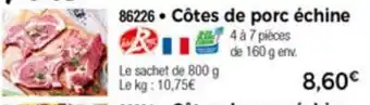 Thiriet Côtes de porc échine offre