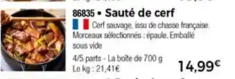 Thiriet Sauté de cerf offre