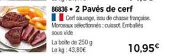 Thiriet 2 pavés de cerf offre