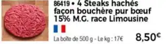 Thiriet 4 Steaks hachés facon bouchére offre
