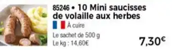 Thiriet 10Mini saucisses de volaille aux herbes offre
