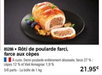 Thiriet Rôti de poularde farci, farce aux cèpes offre