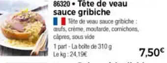 Thiriet Tête de veau sauce gribiche offre