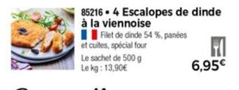 Thiriet 4 Escalopes de dinde à la viennoise offre
