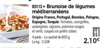 Thiriet Brunoise de légumes méditerranéens offre