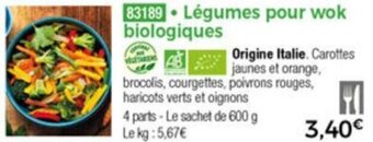 Thiriet Légumes pour wok biologiques offre