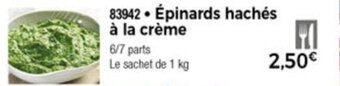 Thiriet Épinards hachés à la crème offre
