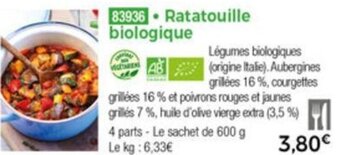 Thiriet Ratatouille biologique offre