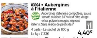 Thiriet Aubergines à l'italienne offre