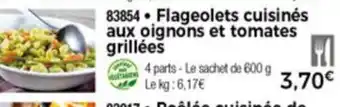 Thiriet Flageolets cuisinés aux oignons et tomates offre