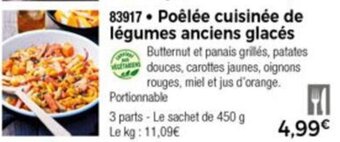 Thiriet Poêlée cuisinée de légumes anciens glacés offre