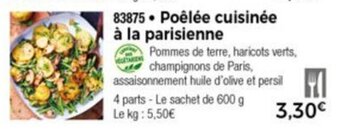 Thiriet Poêlée cuisinée a la parisienne offre