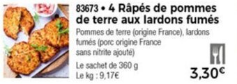 Thiriet 4 Rapés de pommes de terre aux lardons fumés offre