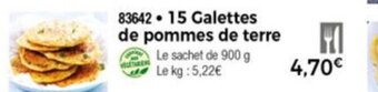 Thiriet 15 Galettes de pommes de terre offre