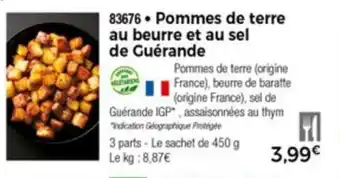 Thiriet Pommes de terre au beurre et au sel de guérande offre