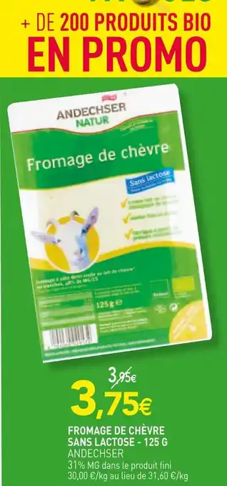 naturéO Andechser fromage de chèvre sans lactose offre