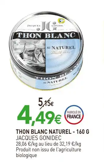 naturéO Jacques gonidec thon blanc naturel offre