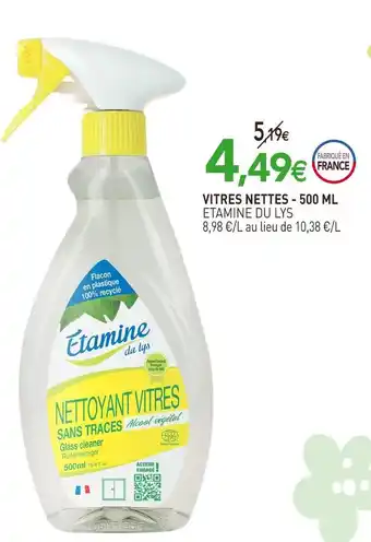 Etamine du lys vitres nettes
