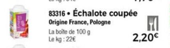 Thiriet échalote Coupée offre