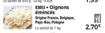 Thiriet Oignons émincés offre