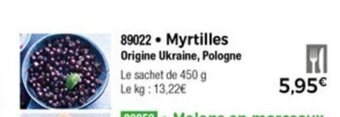Thiriet Myrtilles offre