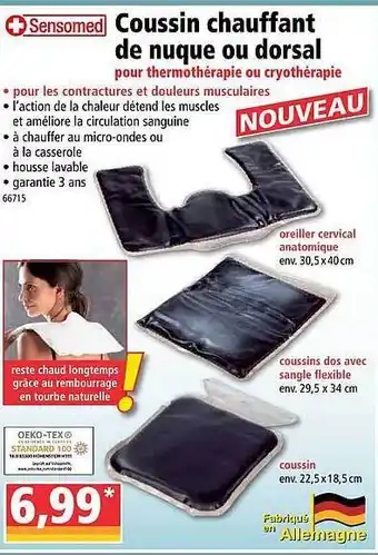 Norma Sensomed Coussin Chauffant De Nuque Ou Dorsal offre