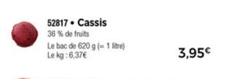 Thiriet Cassis offre